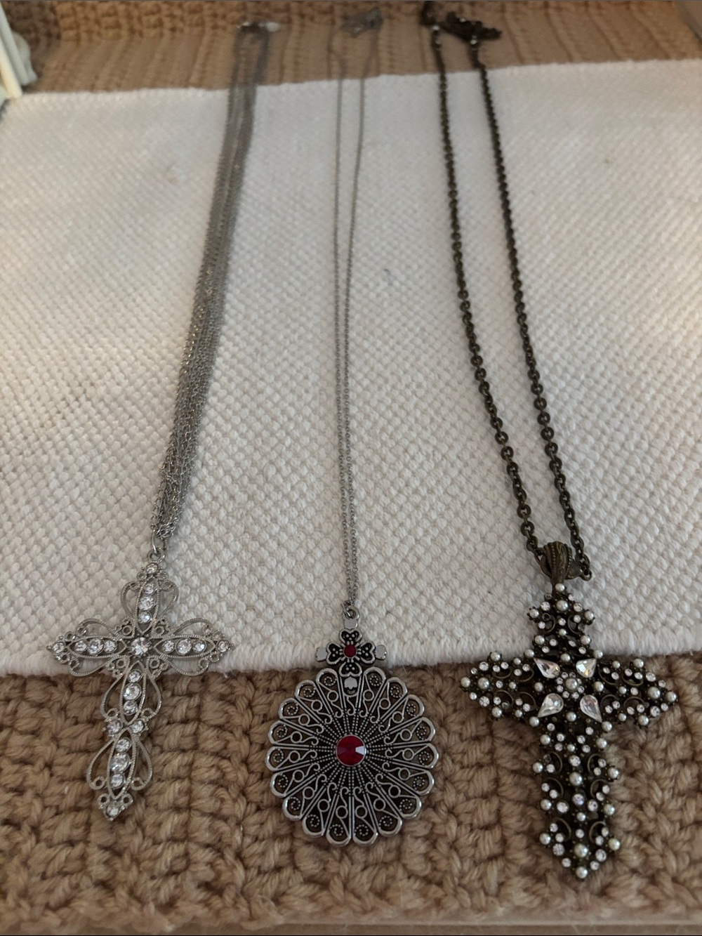 3 long pendant necklaces